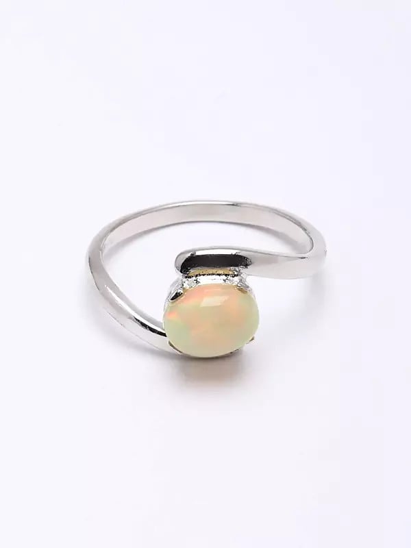 Exotic India Oval Shaped Ethiopian Opal Ring 