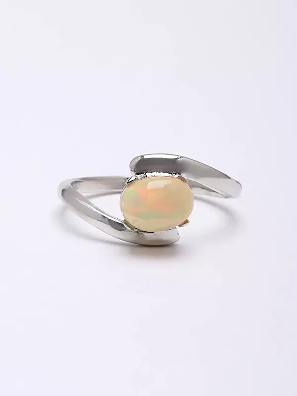 exotic india Oval Shaped Ethiopian Opal Ring 