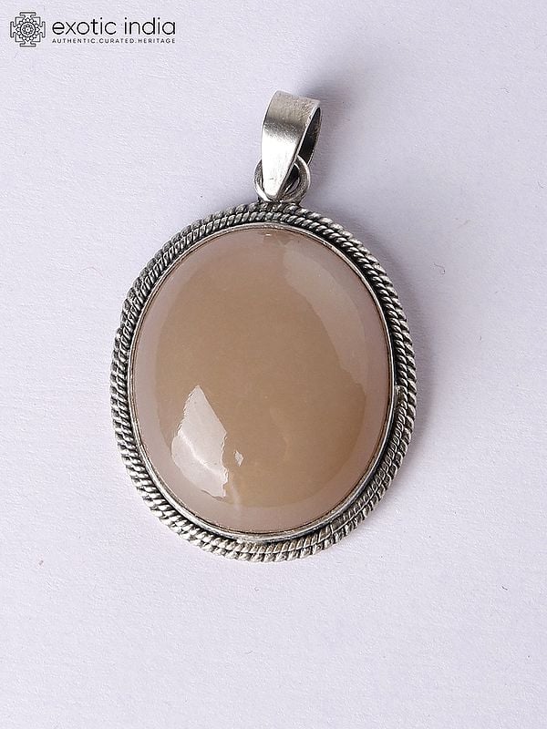 Exotic India Oval Shaped Opal Pendant 