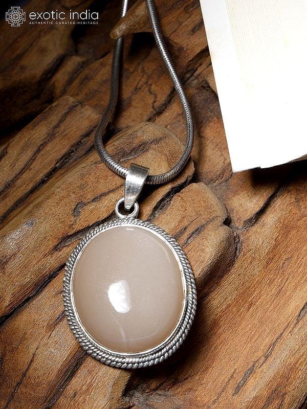 exotic india Oval Shaped Opal Pendant