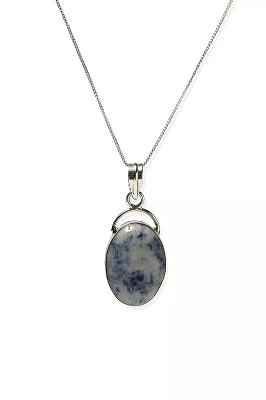exotic india Oval Sodalite Gemstone Pendant