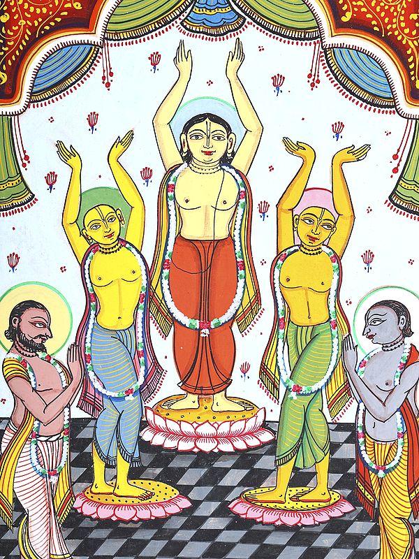 Exotic India Pancha Tattva | Pattachitra Painting