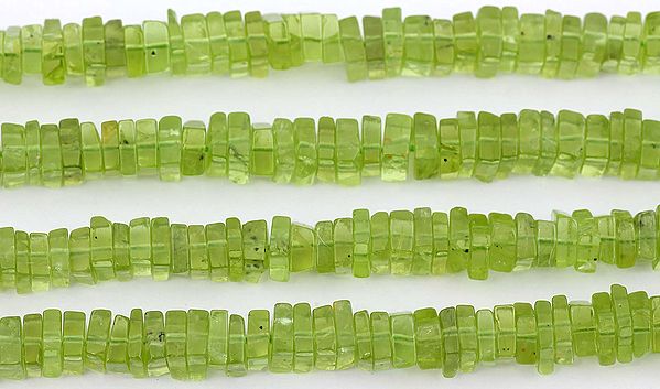 exotic india Peridot Square Discs 