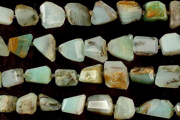 exotic india Peru Opal Faceted Tumbles 