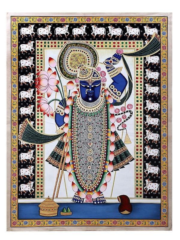 exotic india Pichwai of Shrinath Ji 