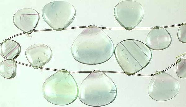 exotic india Plain Green Fluorite Briolette