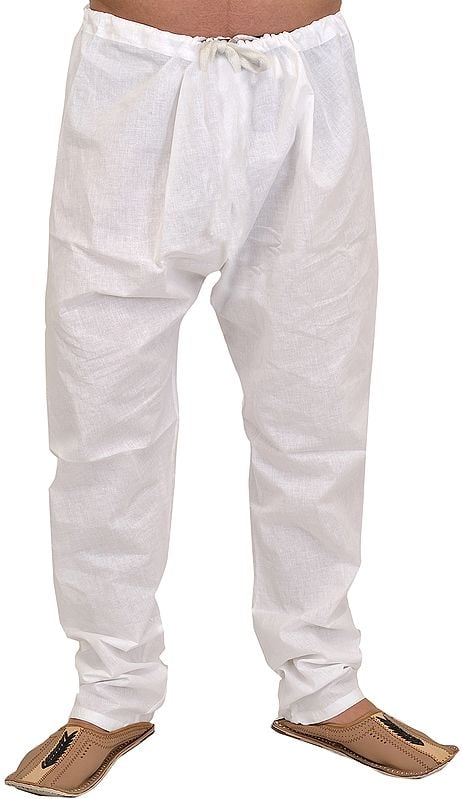 Exotic India Pure White Kurta Pajama 
