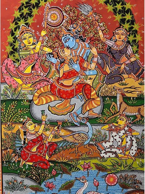 Exotic India Radha Krishna In A Grove 
