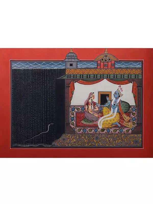 exotic india Radha Krishna | Watercolor Painting 