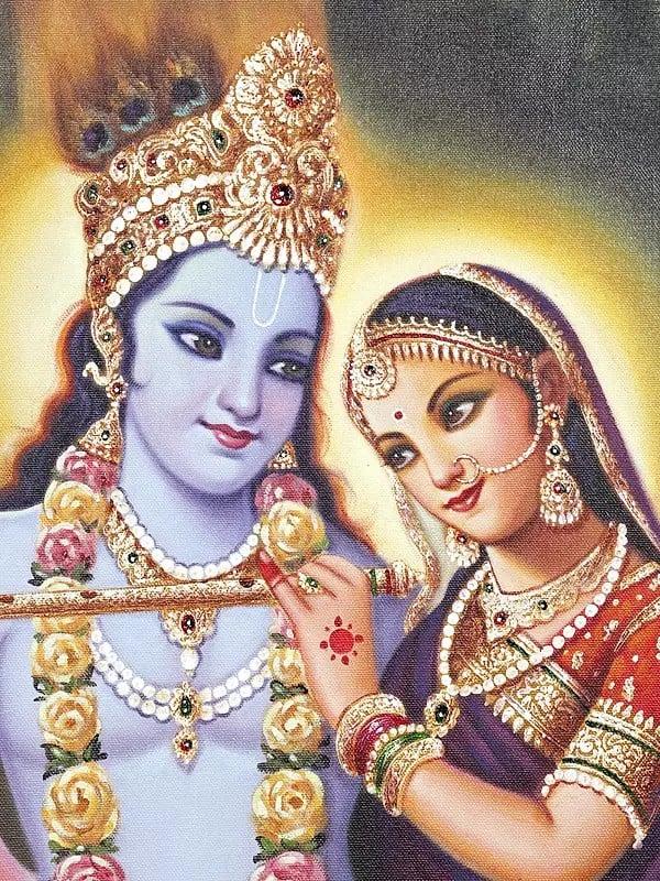 Exotic India Radha Krishna With Gopikas 