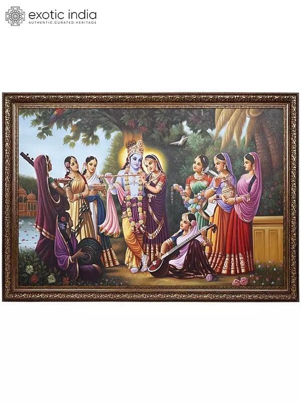 exotic india Radha Krishna with Gopikas 