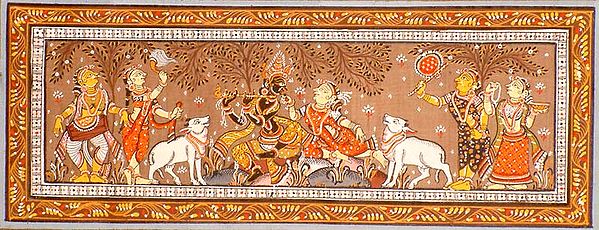 exotic india Radha Krishna with Gopis