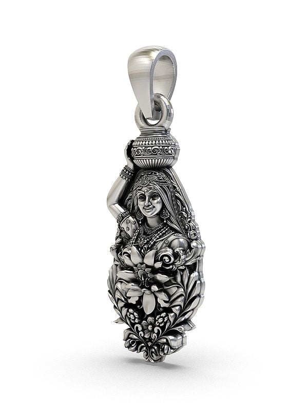 Exotic India Radha Rani With Matki (Pot) Pendant
