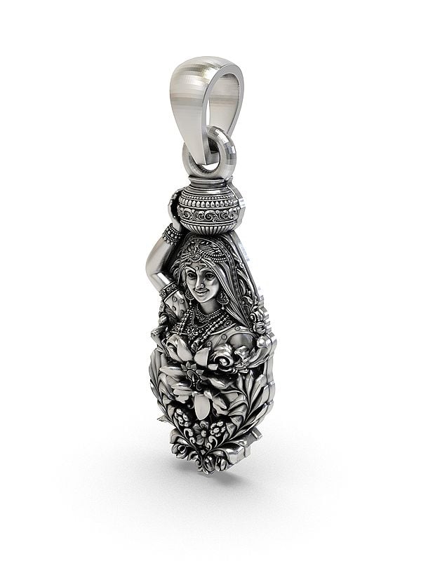 Exotic India Radha Rani With Matki (Pot) Pendant