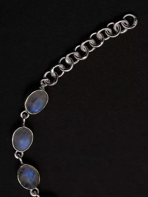 Exotic India Rainbow Moonstone Bracelet 