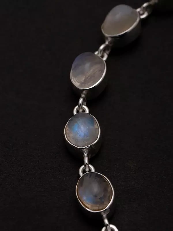 Exotic India Rainbow Moonstone Bracelet 