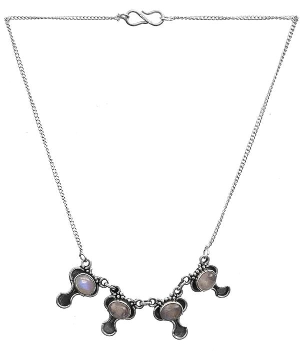 exotic india Rainbow Moonstone Necklace