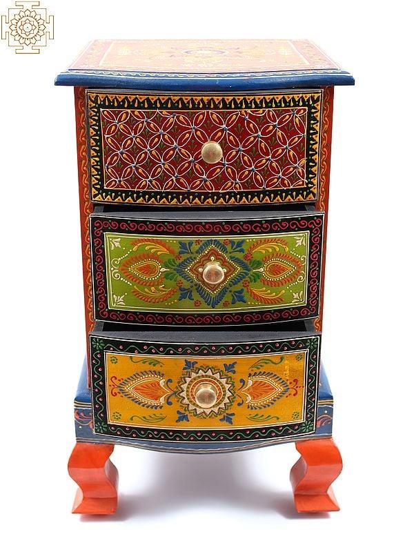 Exotic India Rajasthani Art Table With Drawer 