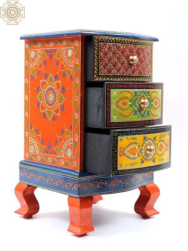 Exotic India Rajasthani Art Table With Drawer 