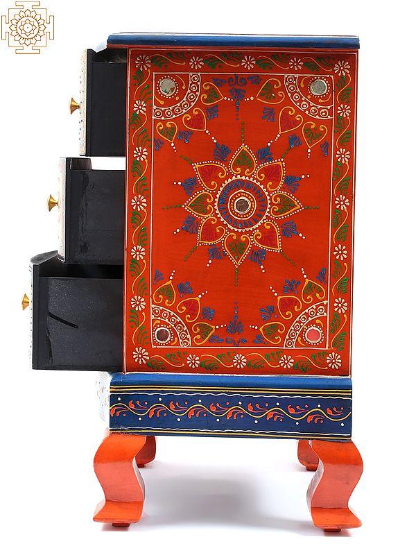 Exotic India Rajasthani Art Table With Drawer 