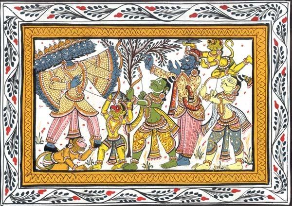 exotic india Rama in Battle with Ravana
