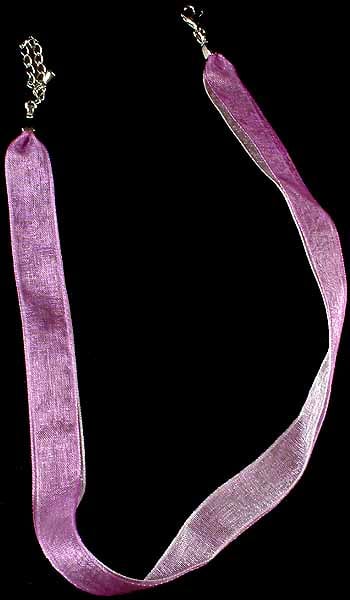 exotic india Ribbon Necklace with Sterling Closure 