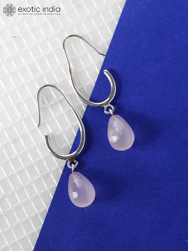 Exotic India Rose Quartz Earrings