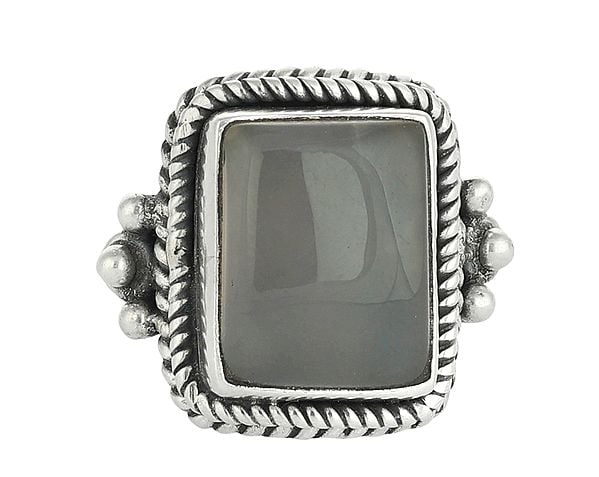 exotic india Rose Quartz Ring - Sterling Silver 