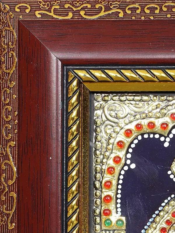 Exotic India Sai Baba | Framed Tanjore Painting