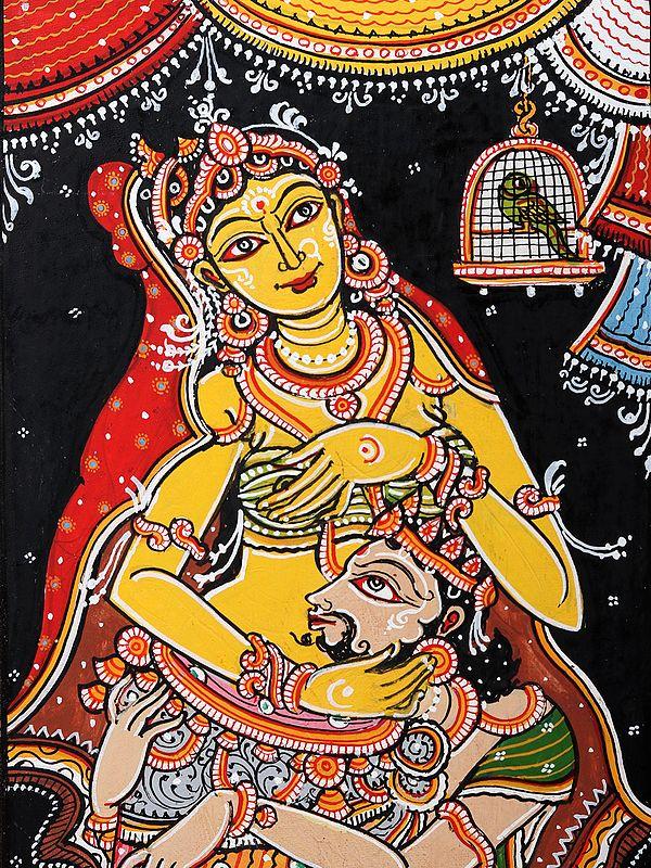 Exotic India Saki | Pattachitra Painting 
