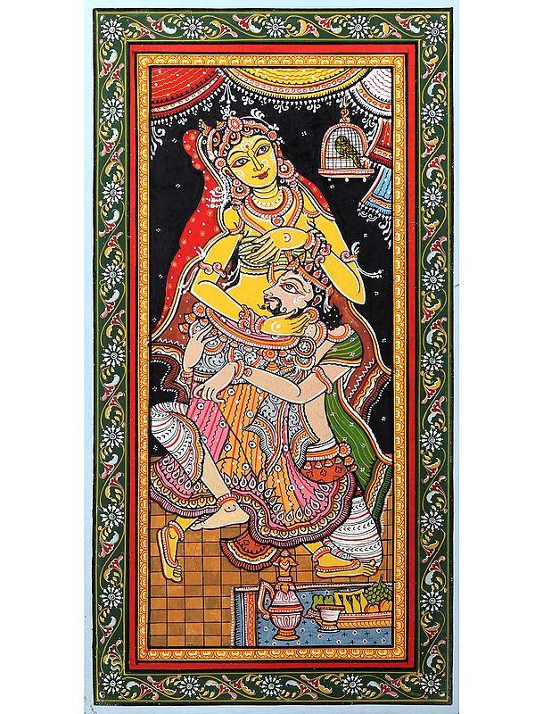 exotic india Saki | Pattachitra Painting 
