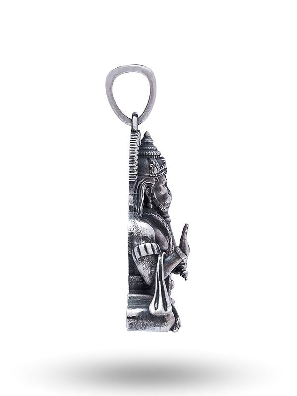 Exotic India Seated Blessing Hanuman Pendant 
