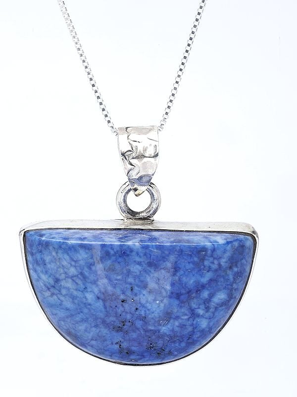 Exotic India Semicircle Sodalite Pendant