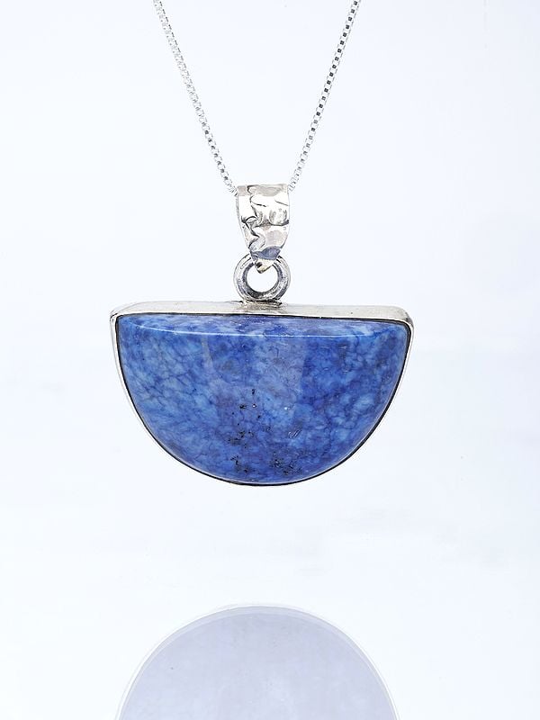 exotic india Semicircle Sodalite Pendant 
