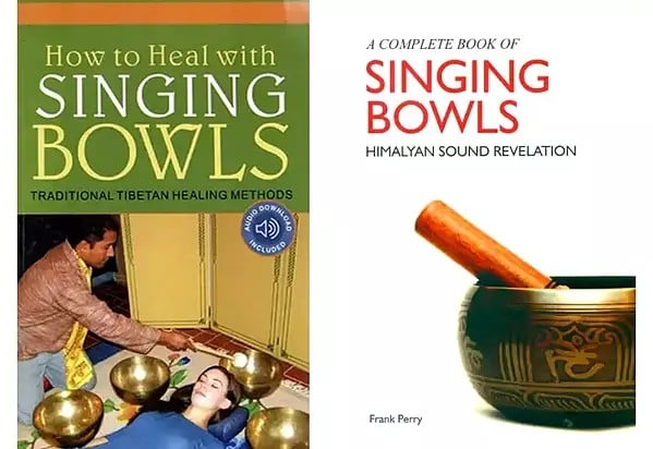 exotic india Set of 2 Books on Singing Bowls 