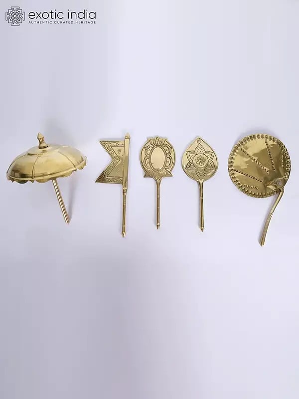 exotic india Set of Five Shodasa Upachara 