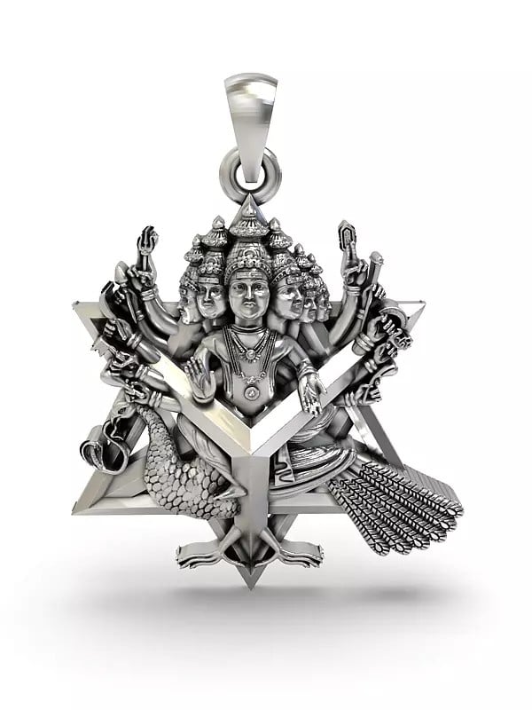 exotic india Shanmukha (Lord Murugan) Pendant