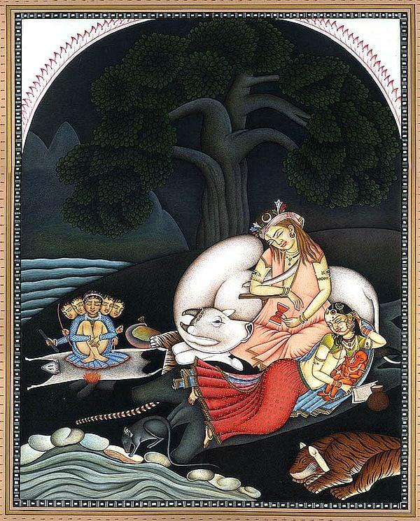 exotic india Shiva and Family 