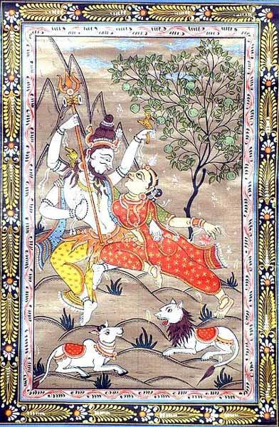 exotic india Shiva as Pashupatinath with Parvati 