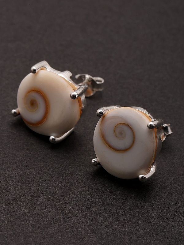 exotic india Shiva Eye Gemstone Studs