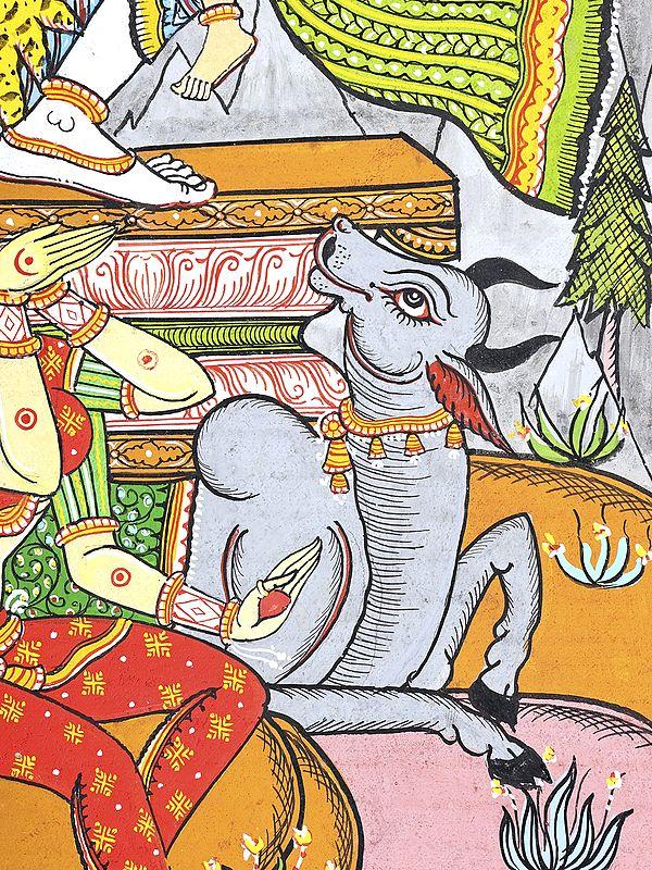 Exotic India Shiva Parivar | Pattachitra Painting 