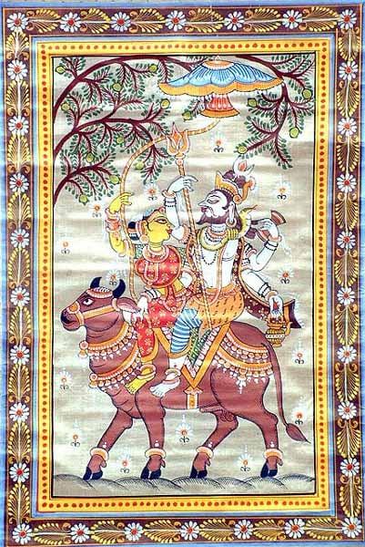 exotic india Shiva Parvati on Nandi 