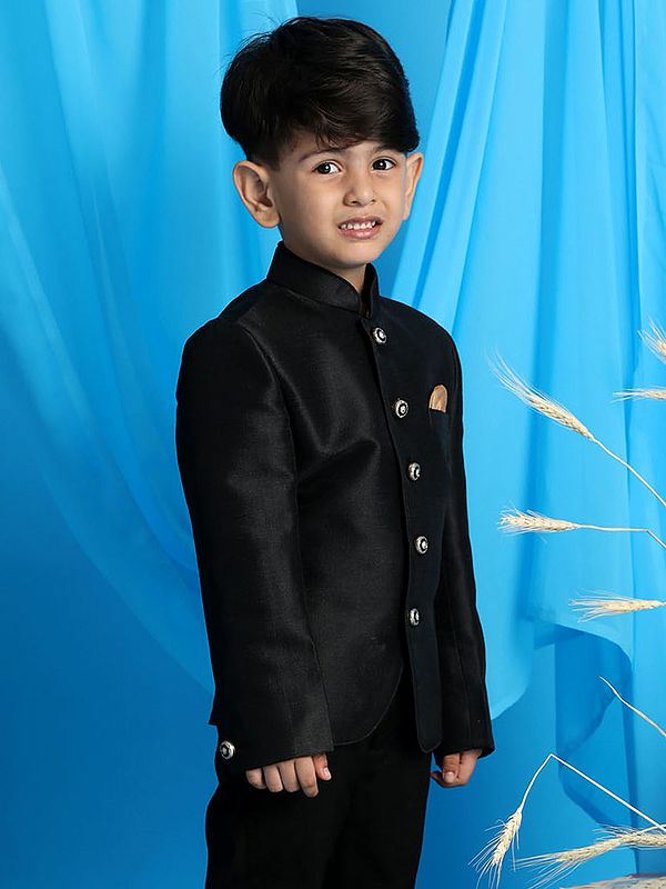 Exotic India Silk Blend Jodhpuri Coat 