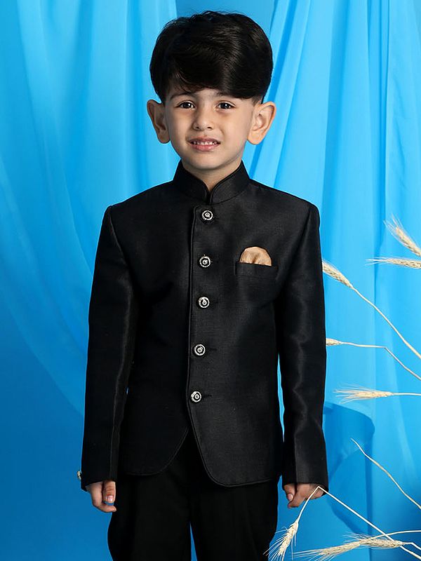 exotic india Silk Blend Jodhpuri Coat 
