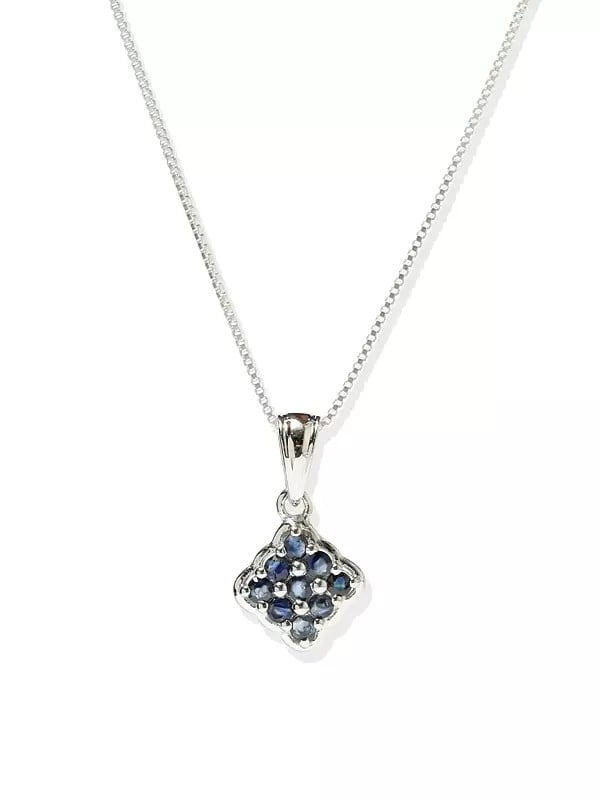 exotic india Small Faceted Gemstone Pendant 