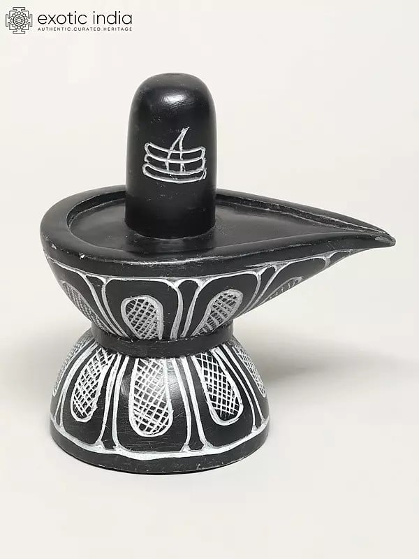 exotic india Small Shiva Linga Stone Statue 