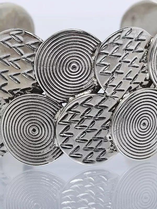 Exotic India Spiral Design Cuff Bangle 