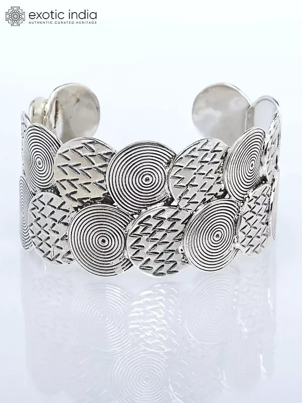 exotic india Spiral Design Cuff Bangle 