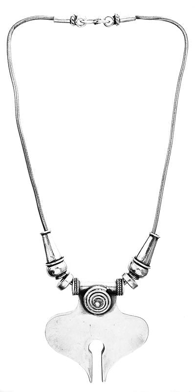exotic india Spiral Ethnic Necklace