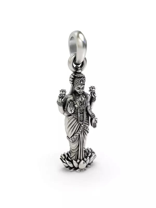 Exotic India Standing Goddess Lakshmi Pendant